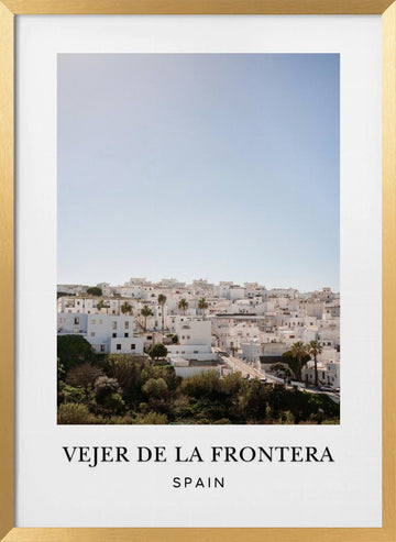 Vejer de la Frontera Spain Travel poster | Poster - Gold Frame Interior