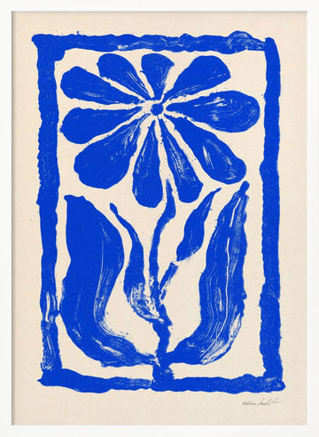 Blue Bloom | Poster - White Frame Interior