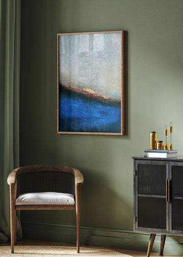Golden Horizon Abstract | Poster - Room Interior 2