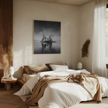 Misty Island Sunrays | Canvas - Room Interior 2