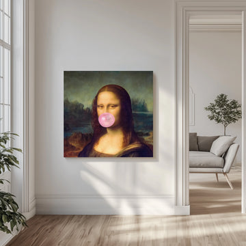 Mona Lisa Bubble Gum | Canvas - Room Interior 1
