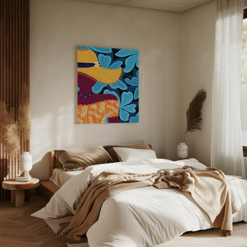 Woman With Flowers In Avalon | Canvas - Room Interior 2