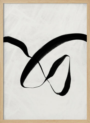 Flowing Ink Dance | Poster - Wood Frame Interior