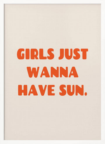 Girls Summer Sun | Poster - White Frame Interior