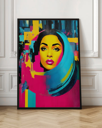 Vibrant Pop Art Woman | Poster - Room Interior 1