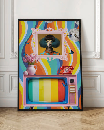Whimsical Poodle Pop Art | Poster - Room Interior 1