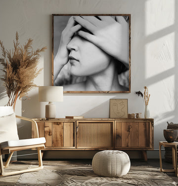 Woman Hiding Face | Poster - Room Interior 2