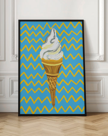 Vibrant Ice Cream Cone | Poster - Room Interior 1