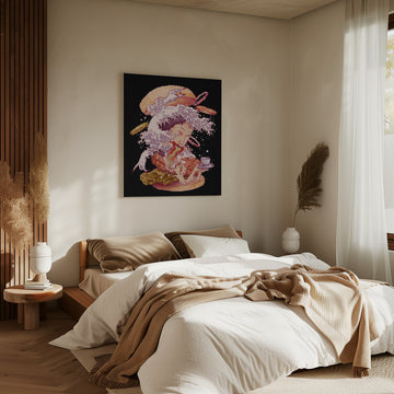 Ukiyo-e Burger Monster | Canvas - Room Interior 2