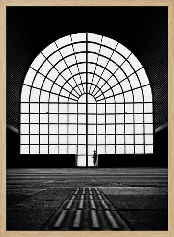 Architectural Solitude | Poster - Wood Frame Interior