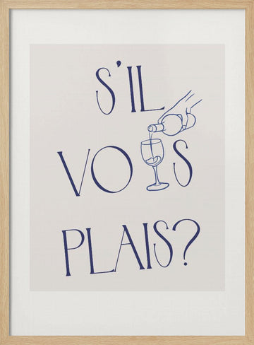 Pour with Grace | Poster - Wood Frame Interior