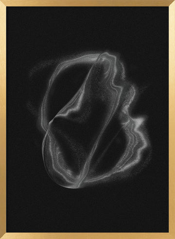 Ethereal Fluid Form | Poster - Gold Frame Interior
