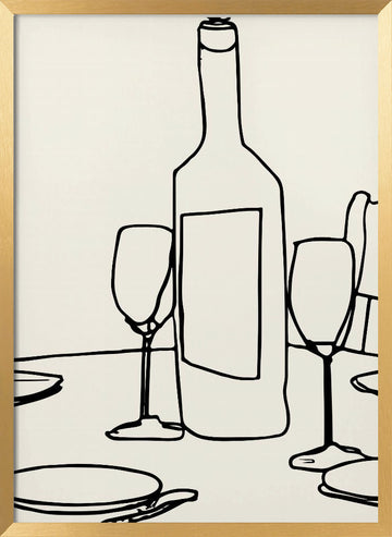 Tablestilllifeno07 | Poster - Gold Frame Interior
