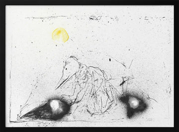Mysterious Beaked Figure | Poster - Black Metal Frame Interior