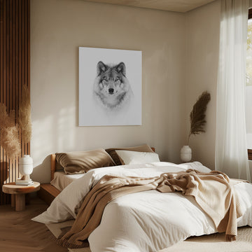 Majestic Wolf Gaze | Canvas - Room Interior 2