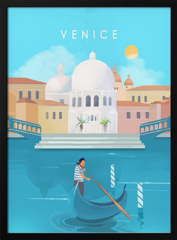 Venice | Poster - Black Metal Frame Interior