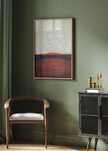 Golden Desert Horizon | Poster - Room Interior 2