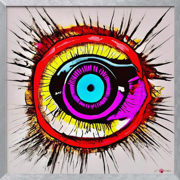 Vivid Eye Burst | Poster - Silver Frame Interior