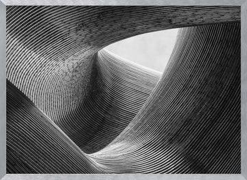 Dynamic Architectural Curves | Poster - Silver Frame Interior