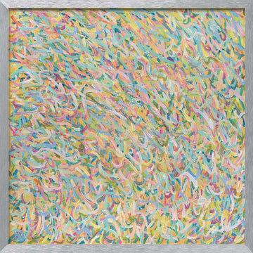 Pastel Abstract Flow | Poster - Silver Frame Interior