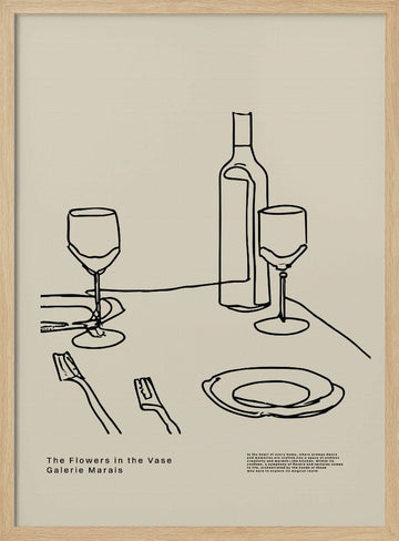 Tabletop Simplicity | Poster - Wood Frame Interior