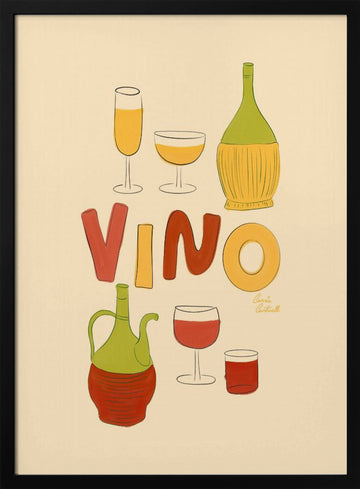 Vino | Poster - Black Metal Frame Interior