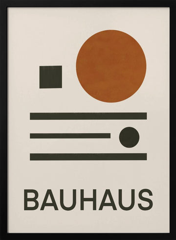 Bauhaus Geometric Balance | Poster - Black Metal Frame Interior