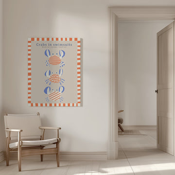 Cute Crabs In Swimsuits | Canvas - Room Interior 1