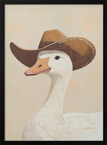 Cowboy Goose | Poster - Black Metal Frame Interior