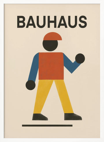 Bauhaus Walking Figure | Poster - White Frame Interior