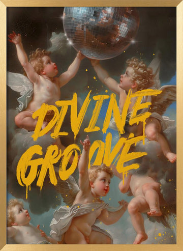 Divine Groove | Poster - Gold Frame Interior