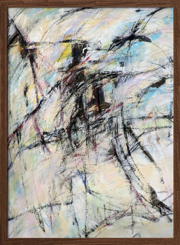 Dynamic Abstract Lines | Poster - Walnut Frame Interior