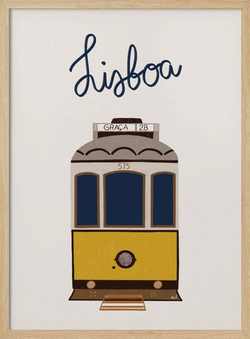 Iconic Lisbon Tram | Poster - Wood Frame Interior