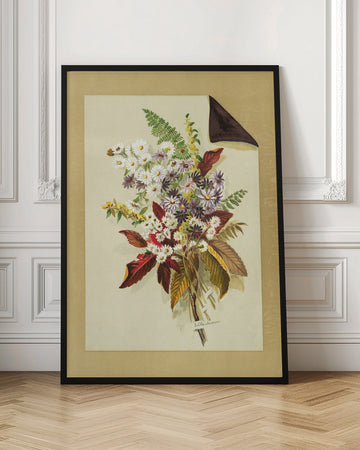Daisies and Autumn Leaves & Ferns | Poster - Room Interior 1
