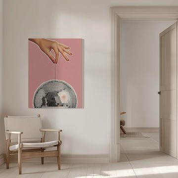 Retro Disco Hand | Canvas - Room Interior 1