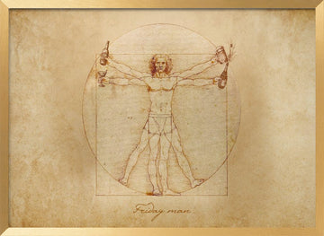 Vitruvian Friday Man | Poster - Gold Frame Interior