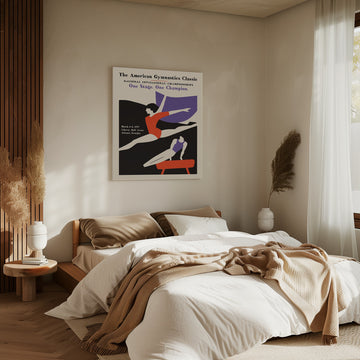 Retro Gymnastics Action | Canvas - Room Interior 2