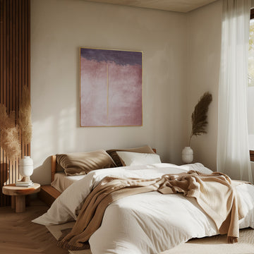 Blush Purple Gold Stripe | Canvas - Room Interior 2