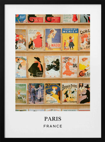 Paris France Affiches Travel poster | Poster - Black Metal Frame Interior