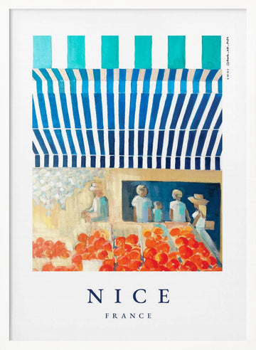 Nice Fruit Market | Poster - White Frame Interior