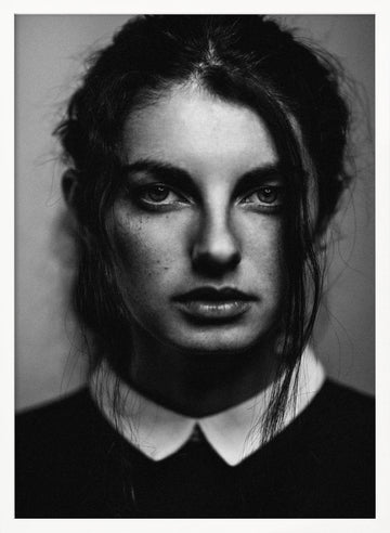 Intense Gaze Woman | Poster - White Frame Interior