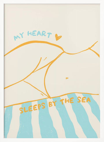 Heart Sleeps By The Sea | Poster - White Frame Interior