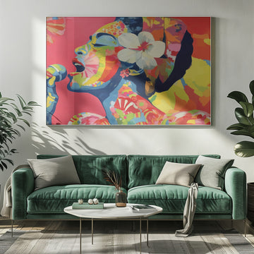 Vibrant Singer Portrait | Poster - Room Interior 1