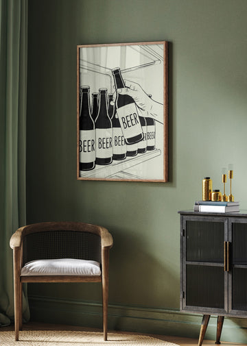 Grabbing Cold Beer | Poster - Room Interior 2