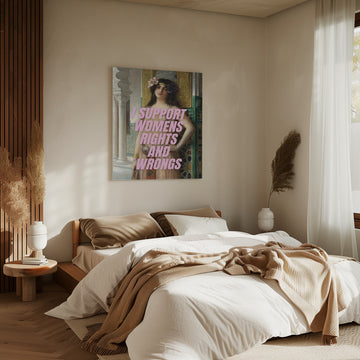 Ornate Woman Feminist Message | Canvas - Room Interior 2