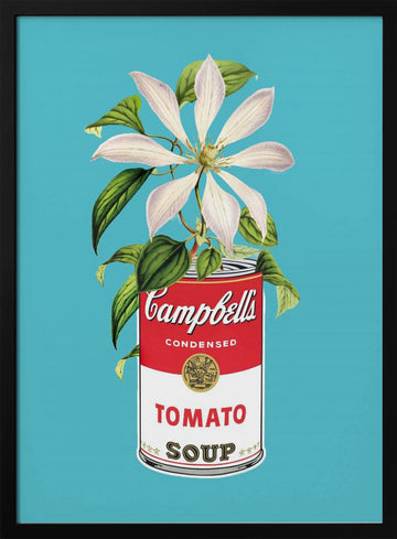 Campbells and Flowers | Poster - Black Metal Frame Interior