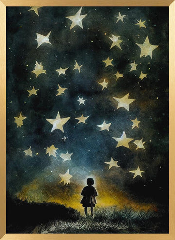 Starry Dreams | Poster - Gold Frame Interior