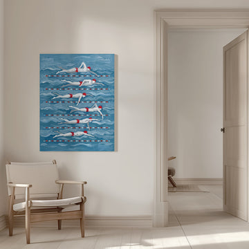 Swimmers In Motion | Canvas - Room Interior 1