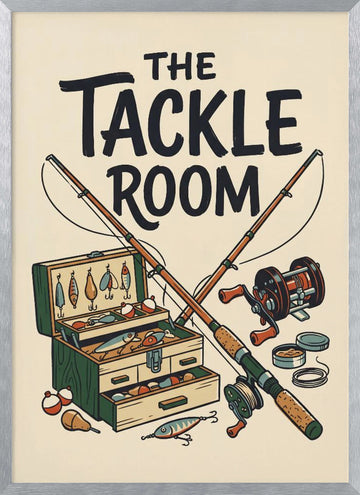Classic Fishing Tackle | Poster - Silver Frame Interior