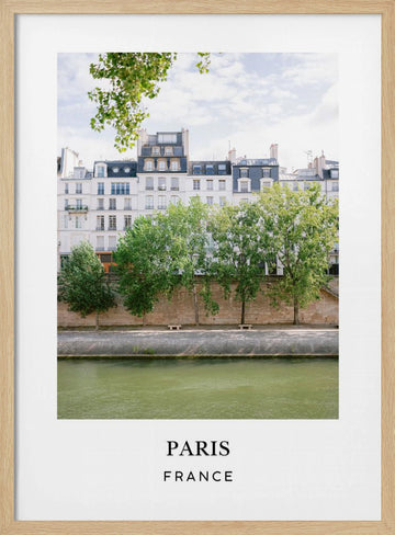 Seine Paris France Travel poster | Poster - Wood Frame Interior